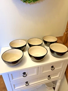 Jessica McClintock Lot of 6 Coupe Cereal Bowls– 6” Red Floral Round Flowers Good - Picture 1 of 16