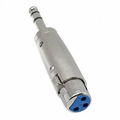 XLR 3 Pin Female Socket To 6.3mm Stereo Male Jack Adaptor