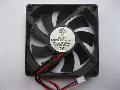 1 pcs Brushless DC Cooling Fan 9 Blade 5V 8015S 80x80x15mm 2 wire Sleeve Bearing - Image 1 of 4