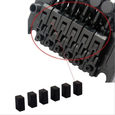 Para Floyd Rose Bridge Sillín Inserto Bloque Bloqueo Cuerda Trémolo 6 Piezas
