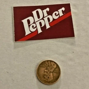Vintage 1.25"x2" Dr Pepper Soda Machine Sticker Rare NOS - Picture 1 of 2