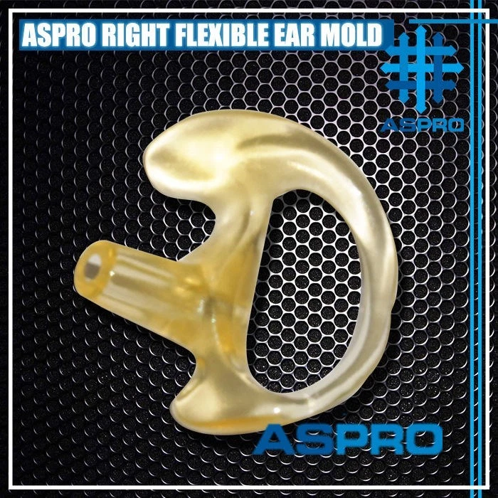 RIGHT LARGE FLESH FLEXIBLE SEMI CUSTOM EAR MOLD INSERT SOFT RUBBER GEL EARPIECE - Image 1 of 1