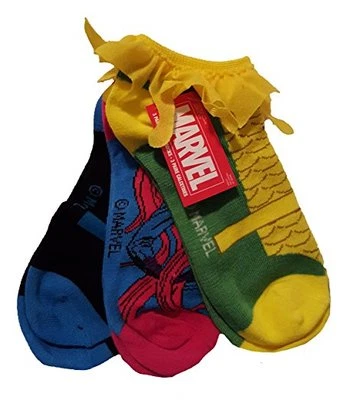Women`s NWT Marvel - Loki / Black Bolt / Medusa Size 9-11 Low Rise Socks 3 Pair. - Image 1 of 2