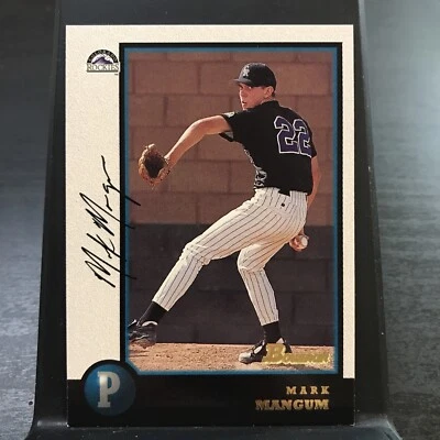 Mark Mangum Colorado Rockies 1998 Bowman Baseball Card #139 - Image 1 of 2