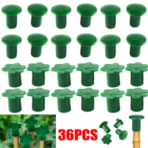 36PCS Garden Rubber Cane Caps Safety Toppers Bamboos Eye Protector End Caps UK - Picture 1 of 9