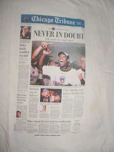 Chicago Cubs Zeitung Alfonso Soriano weiß T-Shirt - L - Bild 1 von 1