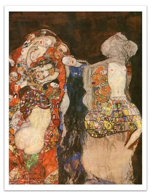 Gustav Klimt LA NOVIA (1917-1918) Pintura Vintage 17x22" Impresión Artística Premium Foto 1 de 3