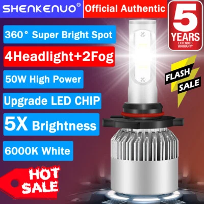 Combo de faros LED blancos para Buick Century/Regal 1997-2005 + faros antiniebla Blubs 6X Foto 1 de 4