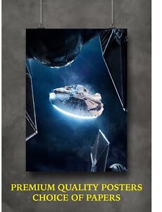 Star Wars Millennium Falcon Movie Large Poster Art Print Gift A0 A1 A2 A3 Maxi