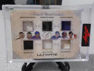 2023 Leaf Ultimate Hockey Ultimate Memorabilia GOALIES 2/4! Game Used Patches - Picture 1 of 2