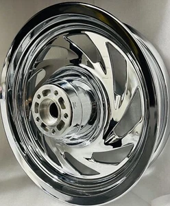 Harley Dyna Typhoon 2007 -19 REAR CUSTOM Chrome Wheel Softail MAG Rim EXCHANGE - Bild 1 von 8