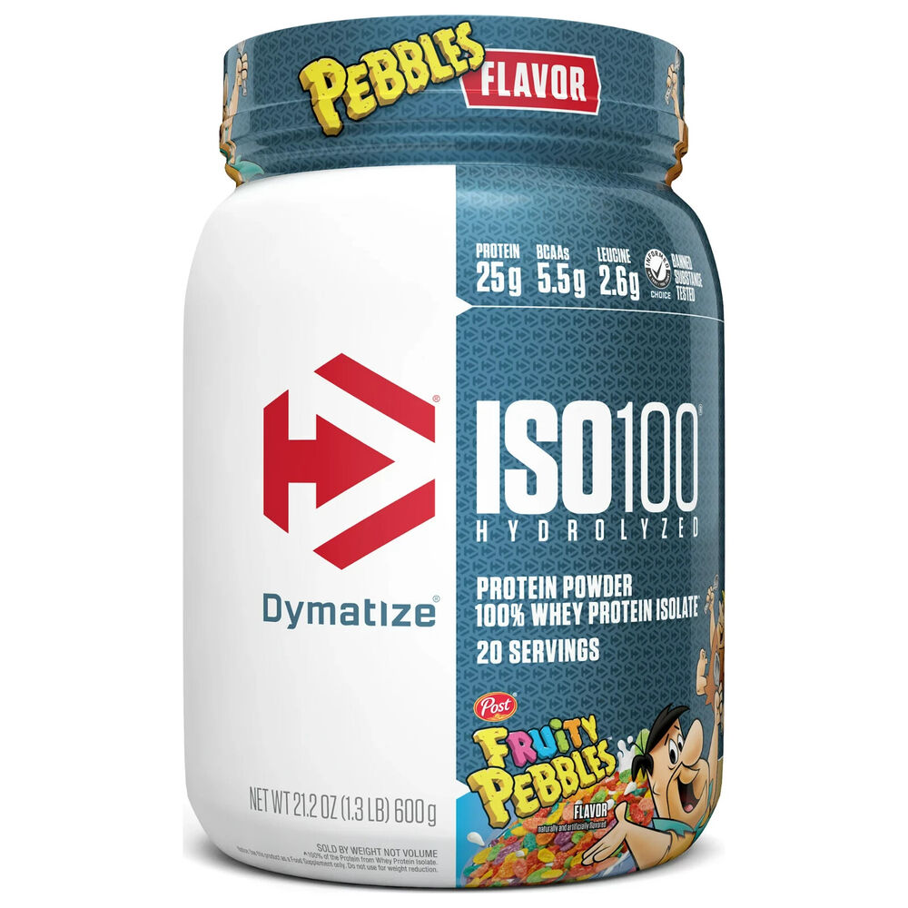 Dymatize ISO100 Hydrolyzed Whey Isolate Protein Powder,Fruity Pebbles,20 Serving