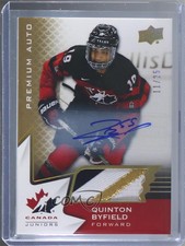 2020-21 Upper Deck Team Canada Juniors Autos /25 Quinton Byfield #82 Patch Auto