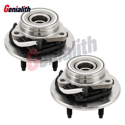 Pair Front Wheel Hub & Bearings 515029 for 2000-2004 Ford F-150 2002-2004 LOBO - Imagem 1 de 4