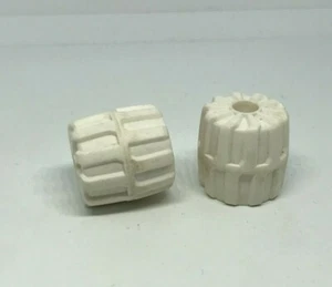 LEGO Espace : 2x Roue plastique dur petite - Réf 6118 blanc - Set 6983 6898 - Imagen 1 de 1
