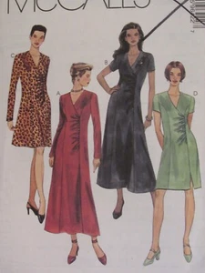 McCALLS 9642 Misses Shirred Front Dress in 2 lengths PATTERN 6-8-10-12-14-16 UC - Picture 1 of 3
