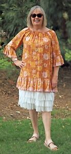 NWT PLUS SIZE Tan & Pink Top + short dress Beach to Bar Size to fit 16-18+