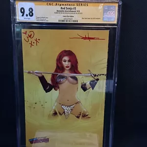 Red Sonja 3 CGC SS9.8 Firmado por Rachel Hollon/Jae Lee NYCC Variante de Cosplay con Certificado de Autenticidad - Imagen 1 de 8