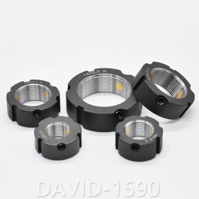 Select M12 - M80 F Type Precision Ball Screw Rod Locknut Retaining Castle Nut