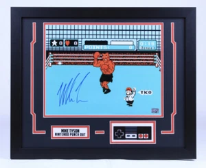 Mike Tyson signiertes PUNCH OUT 18x22 individuell gerahmtes Foto mit Controller Tyson Holo - Bild 1 von 3