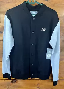 New Balance Boys Youth Fleece Bomber Jacket, Size XL 18/20 Grey/Black NB - Picture 1 of 6