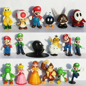 18pcs/Set Super Mario Bros PVC Action Figure Doll Toys Collection Model Gifts - Picture 1 of 8