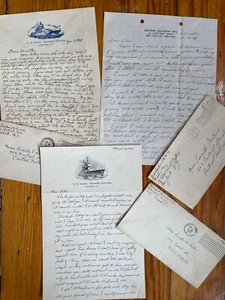 3 Hand Written Letters to Lucille Couture WWII 1943 Fighting Squadron Navy Notes - Picture 1 of 16