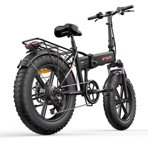ENGWE EP-2PRO Folding Fat Tire Electric E-Bike 7 Speed UL 2849 Certified- Black - Picture 1 of 17