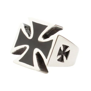 Cross Rings for Men Stainless Steel Rings for Men Enamel Engagement Ring Comfort - Picture 1 of 6