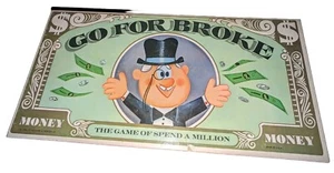 Vintage 1965 Go For Broke Monopoly Style Board Game Complete Set - Picture 1 of 6