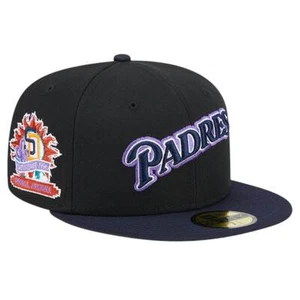 San Diego Padres New Era Black Retro Spring Training 59FIFTY Fitted Hat MSRP $45 - Imagen 1 de 5