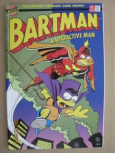 1994 BONGO COMICS GROUP BARTMAN #3 MEETS RADIOACTIVE MAN WITH TRADING CARD