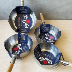 Yoshikawa Stainless Steel Snow Flat Pot One Handed Pot Mouth Scale Included - Picture 1 of 15
