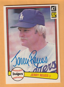 Jerry Reuss Los Angeles Dodgers AUTO Signed 1982 Donruss St. Louis Missouri 6U