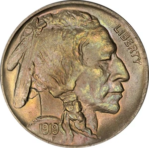 1919 MS65 Buffalo Nickle, CAC, PCGS 58698149 - Picture 1 of 4