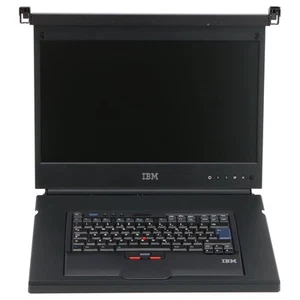 IBM 19" Konsole 7316-TF4 18,5" TFT 1U ENG USB w/o Rail - 00E2040 - Photo 1/8