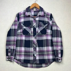 Camicia donna Duluth Trading Co taglia MEDIA a quadri in flanella con bottoni davanti outdoor - Foto 1 di 9