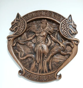 Wood Carving Morana Slavic Mythology Wall Art Pagan Home Decor - Picture 1 of 7