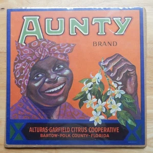 Aunty Brand Citrus Fruit Advertising Sign, Bartow-Polk County, Florida - Picture 1 of 2