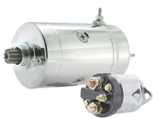 New Chrome Starter fits Harley Davidson Shovelhead 1340cc 31570-73B w/ Solenoid! - Picture 1 of 1