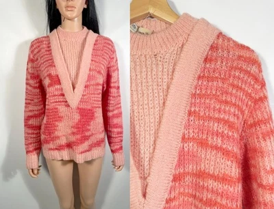 Suéter Neiman Marcus Vintage Años 60/70 Rosa Mármol Tejido Talla S/M Foto 1 de 4
