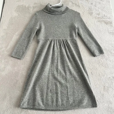 J.Crew Wool Cashmere Blend Gray Turtleneck Knit Sweater Dress XS Extra Small - Image 1 of 4