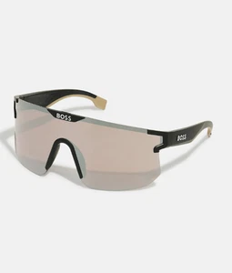 HUGO BOSS 1500/S 087 TI Sunglasses Matte Black Beige Frame Grey Silver Lens 99mm - Picture 1 of 4
