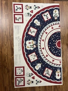 DIANNA MARCUM~SNOW BUDDIES~ CHRISTMAS TREE SKIRT~ SNOW MAN ~NEW PATTERN YOU MAKE - Picture 1 of 8