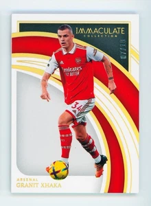 2022-23 Granit Xhaka Panini Immaculate Collection Gold Arsenal Soccer Card 7/10 - Picture 1 of 3