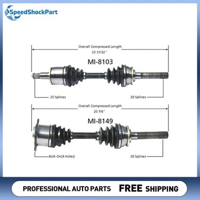 Ejes de eje delanteros CV para Mitsubishi Montero 3,5 L 1994-2000 Foto 1 de 3