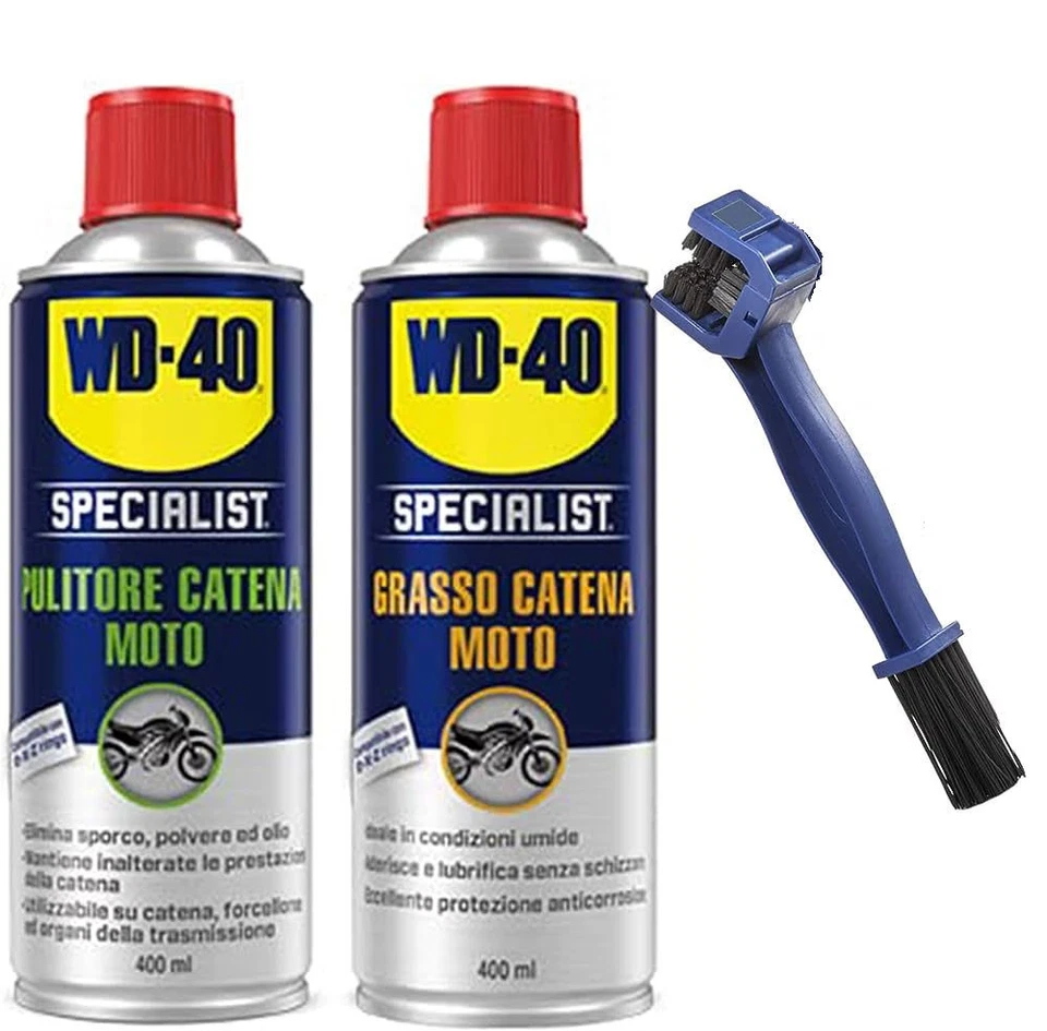 KIT WD40 MOTOCROSS OFF-ROAD PULITORE GRASSO  CATENE UNIVERSALI MOTO  - Image 1 of 1