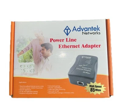 Advantek Networks NIOP Power Line Ethernet Adapter, High Speed 85 Mbps - Image 1 of 4