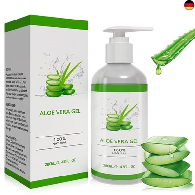 Aloe Vera Gel 100% Rein - 280ml Aloe Vera Gel Bio für Gesicht, Natürliche, B - Bild 1 von 4