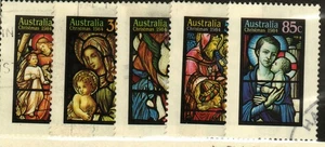 Australia #927-31 used Christmas 1984 Stained glass - Picture 1 of 1